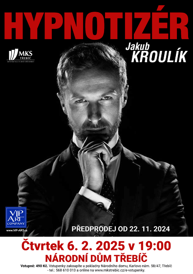 Plakát události Hypnotizér Jakub Kroulík