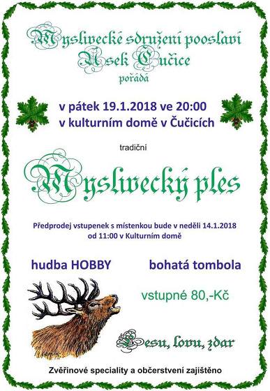 Plakát události Myslivecký ples