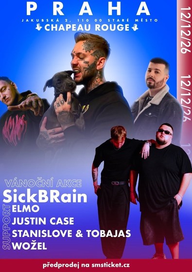 Plakát události SickBRain - VÁNOČNÍ AKCE - Praha