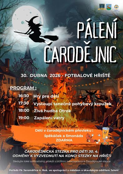 Plakát události Pálení čarodějnic