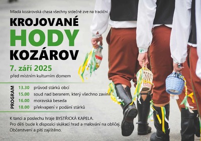 Plakát události Krojované hody Kozárov