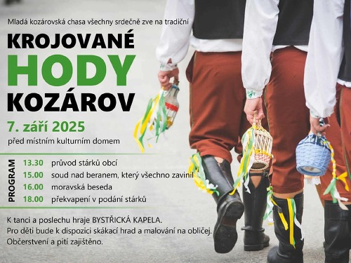 Plakát události Krojované hody Kozárov