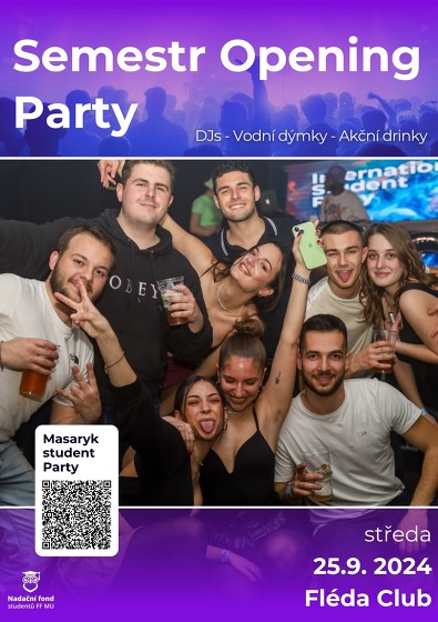 Plakát události Semestr Opening Party