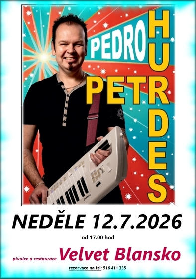 Plakát události Čaj o páté na Velvetu s Pedrem