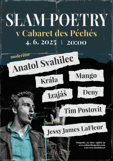 Plakát události Slam poetry exhibice