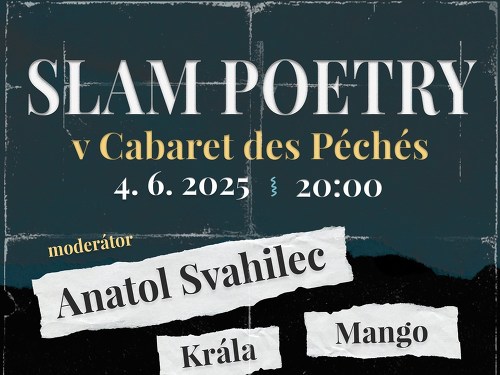 Plakát události Slam poetry exhibice