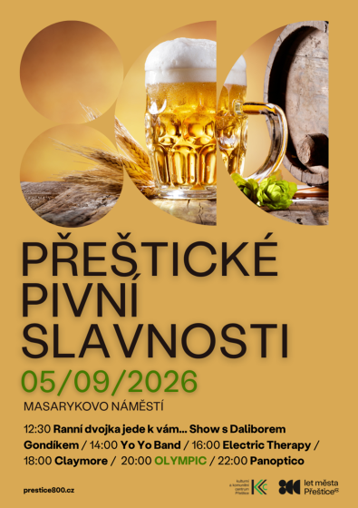 Plakát události Přeštické pivní slavnosti 2026