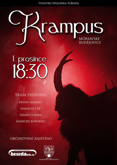 Plakát události Krampus - Moravské Budějovice, historicky poprvé