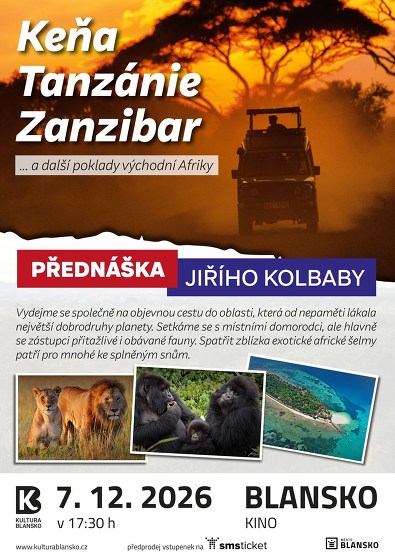 Plakát události Jiří Kolbaba – Keňa, Tanzánie, Zanzibar