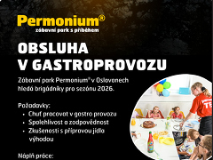 STROJÍRNA OSLAVANY spol. s r.o. nabízí práci na pozici Personál do gastroprovozů zábavního parku Permonium® v obci Oslavany