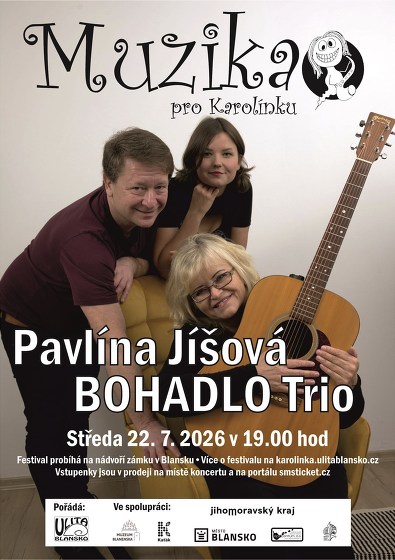 Plakát události Muzika pro Karolínku - Pavlína Jíšová & BOHADLO Trio