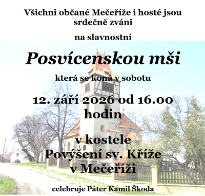 Plakát události Posvícenskou mši