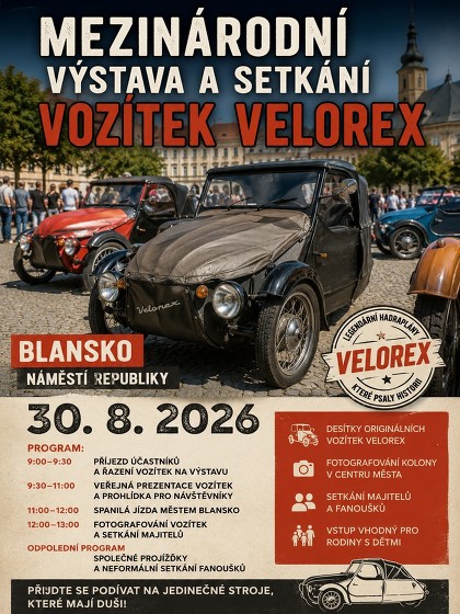 Plakát události Setkání velorexů v Blansku