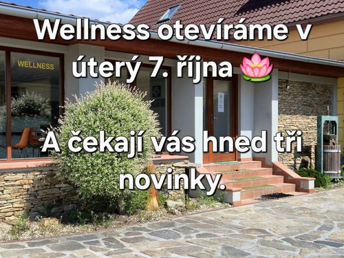 Wellness otevíráme v úterý 7. října 🪷