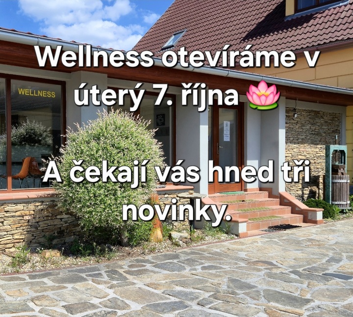 Wellness otevíráme v úterý 7. října 🪷