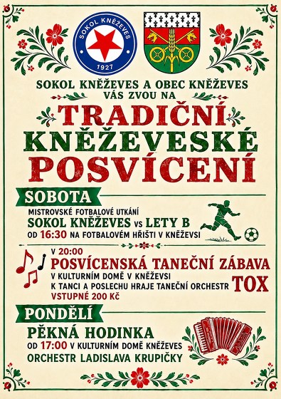 Plakát události Kněževeské Posvícení 2026