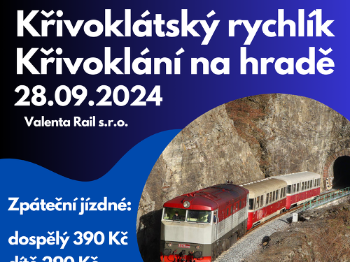 Plakát události Křivoklátským rychlíkem na Křivoklání