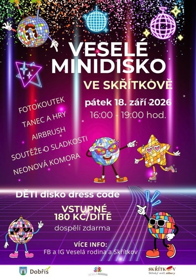 Plakát události Veselé minidisco ve Skřítkově