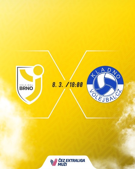 Plakát události ČEZ extraliga mužů: Volejbal Brno - Kladno