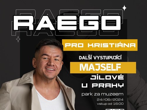 Plakát události Raego pro Kristiána