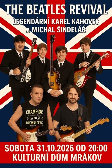 Plakát události Koncert Karel Kahovec, Michal Šindelář, The Beatles Revival
