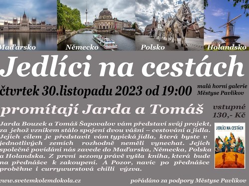Plakát události Pavlíkov - Jedlíci na Cestách - Jarda Bouzek Tomáš Šapovalov