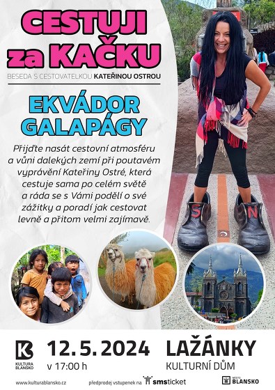 Plakát události Cestuj za kačku – Ekvádor a Galapágy