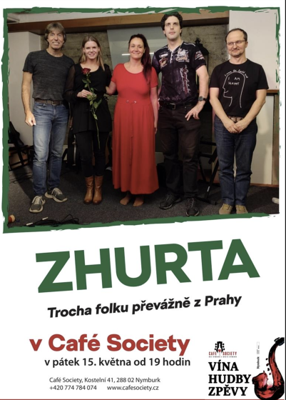 Plakát události Vína, hudby, zpěvy v Café Society