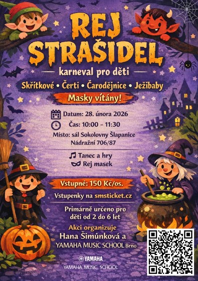 Plakát události Karneval pro děti - REJ STRAŠIDEL
