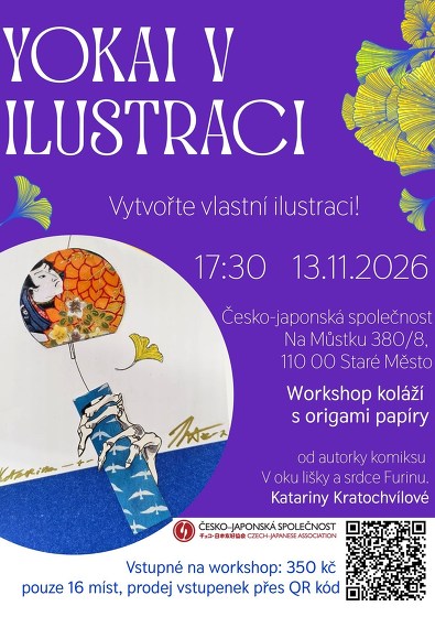 Plakát události Workshop koláží: srdce fúrinu - yókai edition
