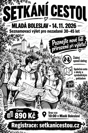 Plakát události Setkání cestou - Seznamovací výlet