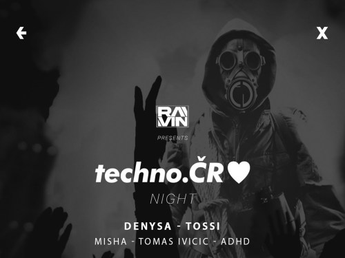 Plakát události techno. ČR night / Brno