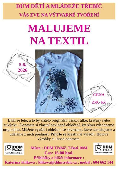Plakát události Malujeme na textil