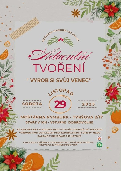 Plakát události Adventní tvoření