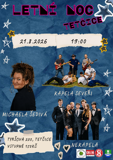 Plakát události Letní noc Tetčice
