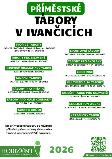 Plakát události Příměstské tábory v Ivančicích 26