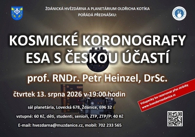 Plakát události Kosmické koronografy ESA s českou účastí