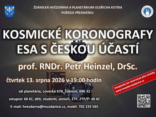 Plakát události Kosmické koronografy ESA s českou účastí