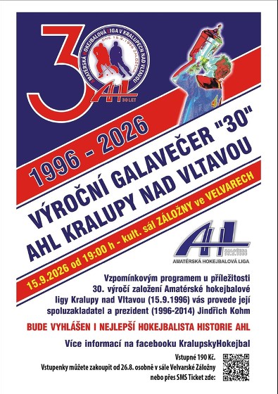 Plakát události Galavečer AHL Kralupy nad Vltavou