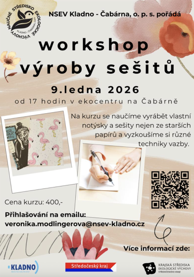 Plakát události Workshop výroby sešitů