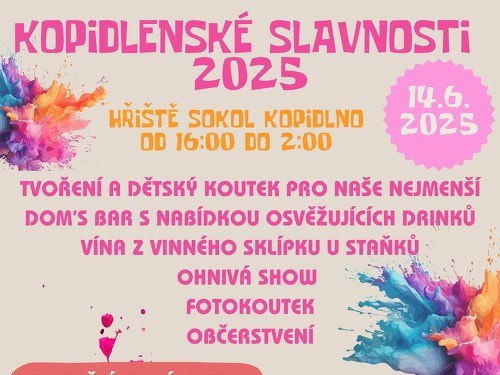 Plakát události Kopidlenské slavnosti 2025