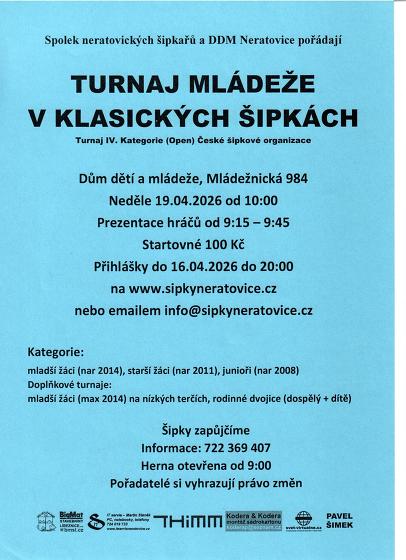 Plakát události Turnaj mládeže v šipkách