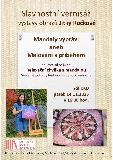 Plakát události Vernisáž: Mandaly vypráví aneb Malování s příběhem