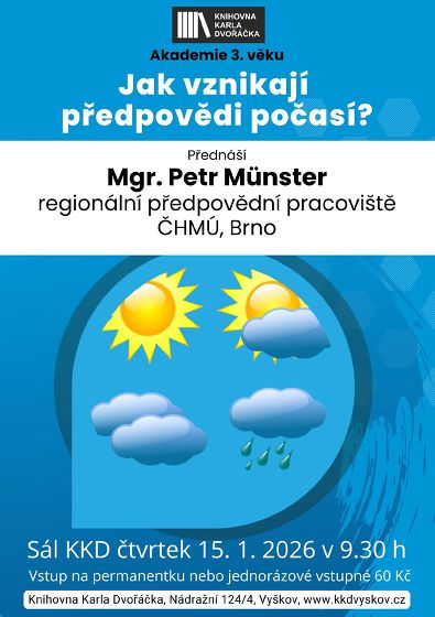 Plakát události A3V: Jak vznikají předpovědi počasí?