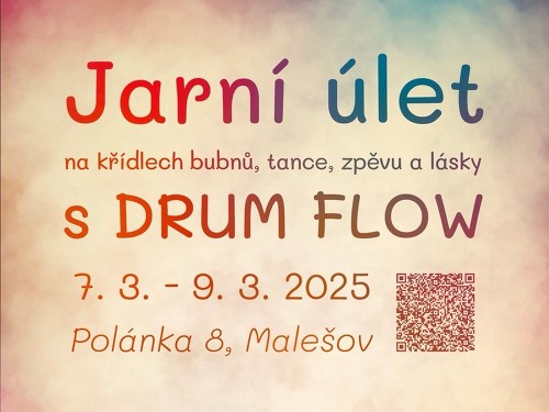 Plakát události Bubny, tanec, zpěv a láska! Jarní úlet s DRUM FLOW