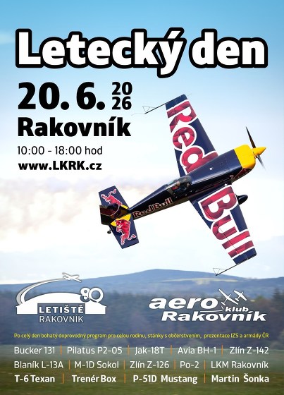 Plakát události Letecký den 80. let letiště Rakovník