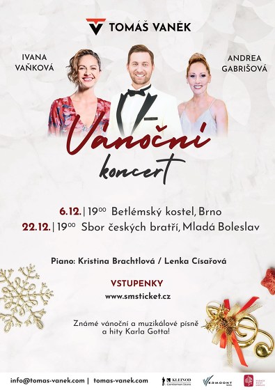 Plakát události Tomáš Vaněk a hosté - Vánoční koncert