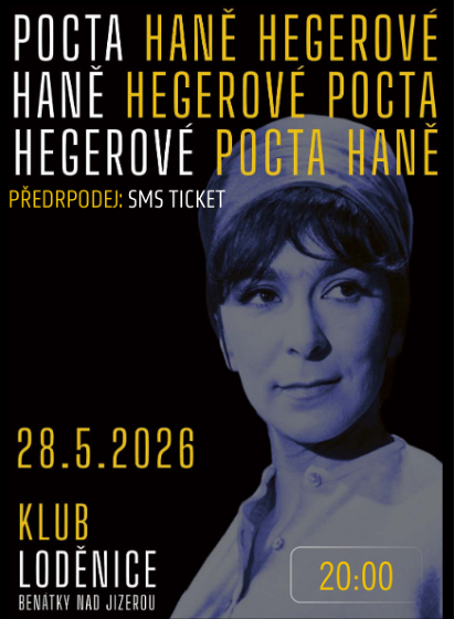 Plakát události Pocta Haně Hegerové