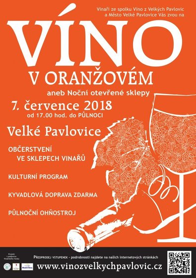 Plakát události Víno v oranžovém aneb otevřené noční sklepy