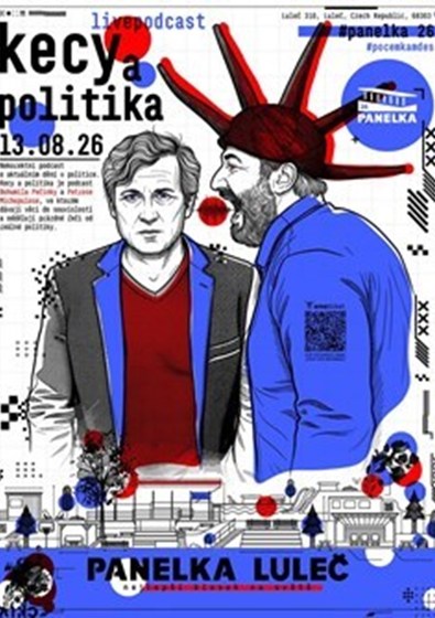 Plakát události Kecy a politika na Panelce